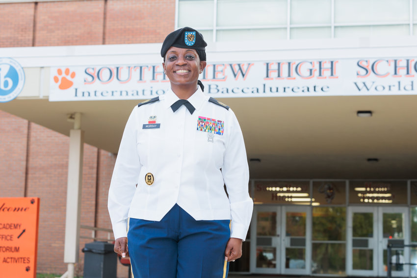 Ruby Murray is a Junior Reserve Officer Training Corps instructor at South View High School. She has been there since she retired from the Army in 2016, instructing and mentoring young people — America’s future — to be the best they can be in whatever endeavor they pursue.