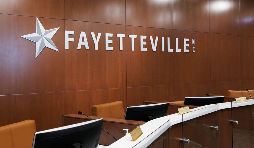 The Fayetteville City Council chambers.