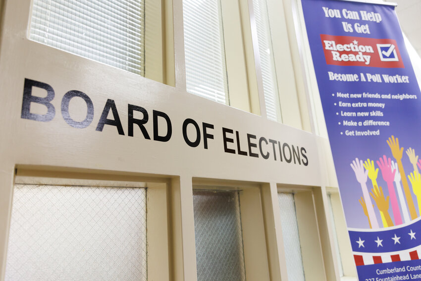 The Cumberland County Board of Elections office on Dec. 4, 2023. Board of Elections officials are warning the public they may see longer wait times at the polls in November due to a shortage of precinct officials.