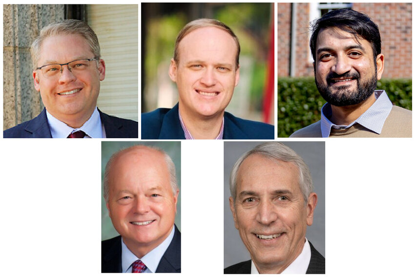 Top: The newly formed Independent Conservative Alliance Political Action Committee has endorsed Republicans Peter Pappas, Henry Tyson and Pavan Patel in the GOP primary for the Cumberland County Board of Commissioners. Bottom: former Fayetteville City Councilman Bobby Hurst and former state Rep. John Szoka are two of the PAC's founders.