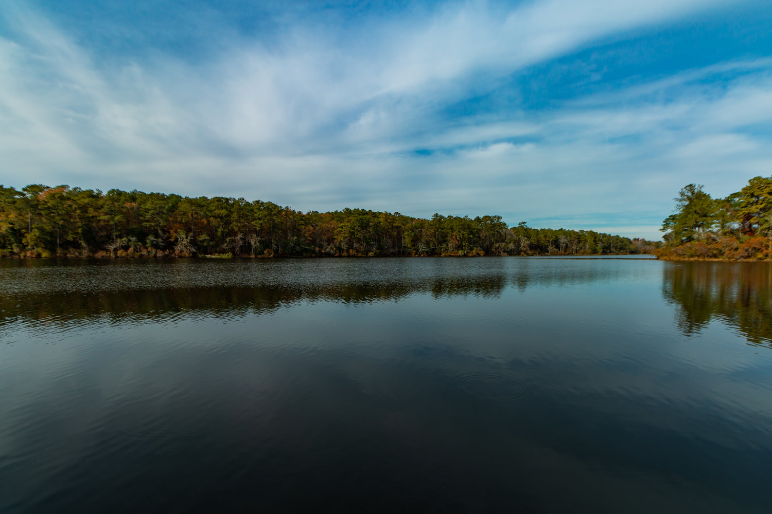 A view of Lake Rim from the fishing pier.
