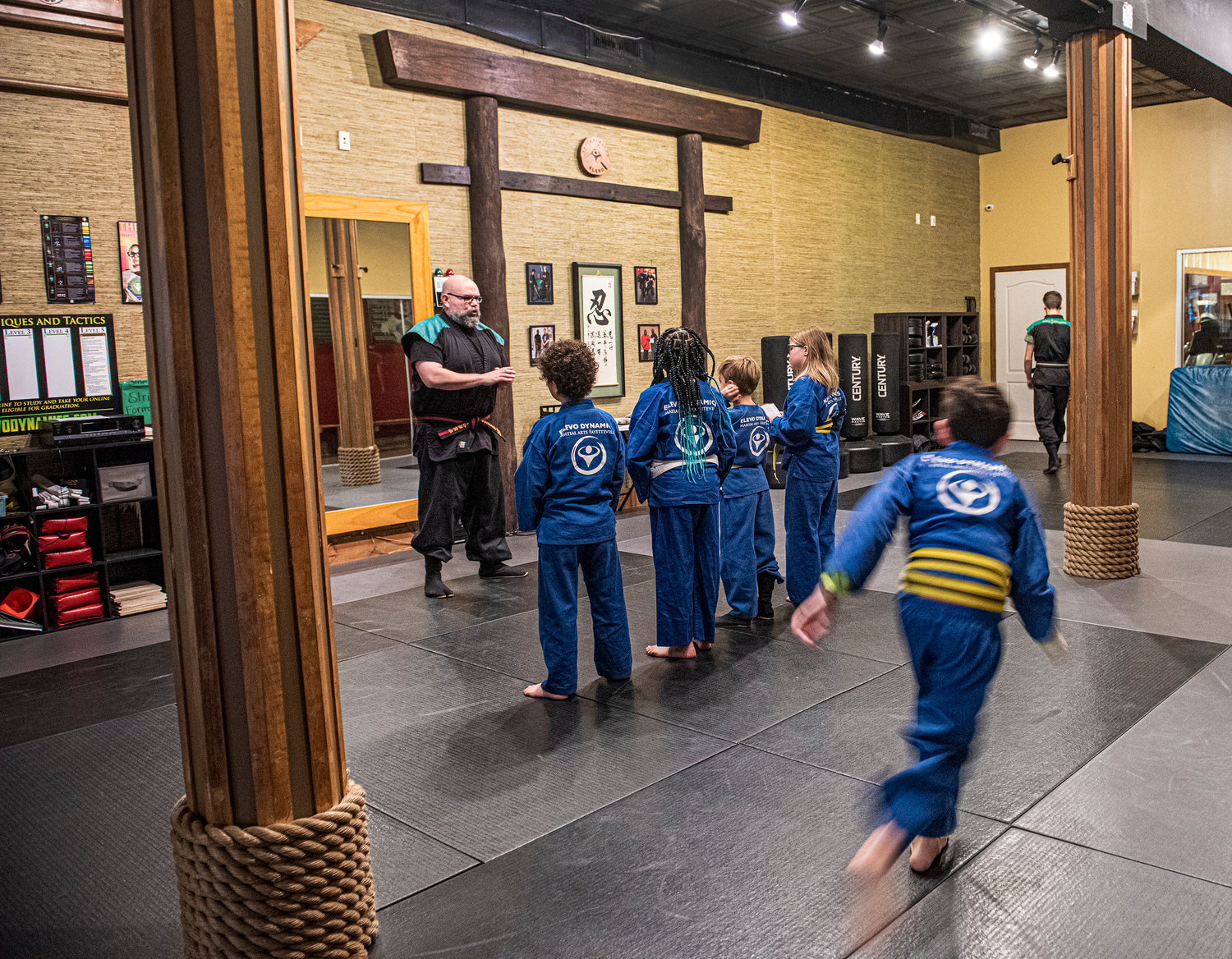 Instructor Robert Albert at Elevo Dynamics on Person Street works with youth ages 4 and older on Ninjutsu, an ancient Japanese martial art which prizes mental, emotional and physical strength.
