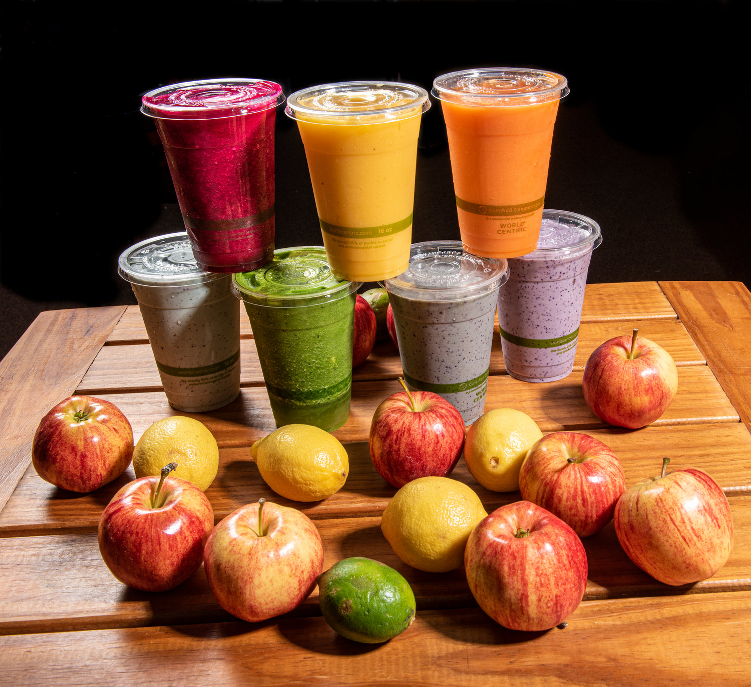 A rainbow of smoothies and energy drinks have names such as Mellow Mango, Rock The Beet, Green With Envy, and Berry The Hatchet..Prima Elements Holistic Wellness Center.on Anderson Street in downtown Fayetteville
