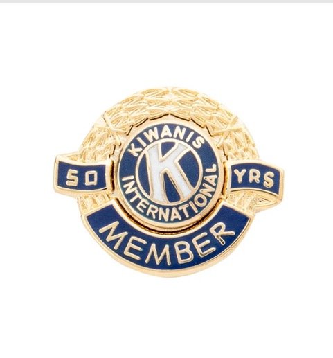 The Kiwanis International 50-year Legion of Honor pin.