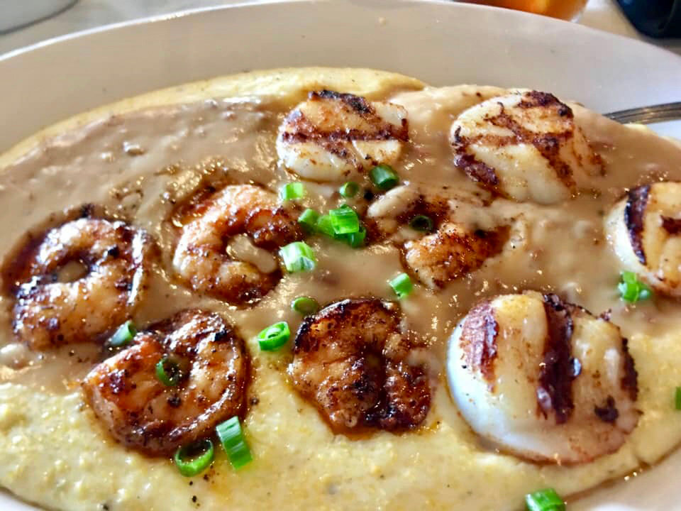 Shrimp and Grits with Scallops, Mannings Restaurant