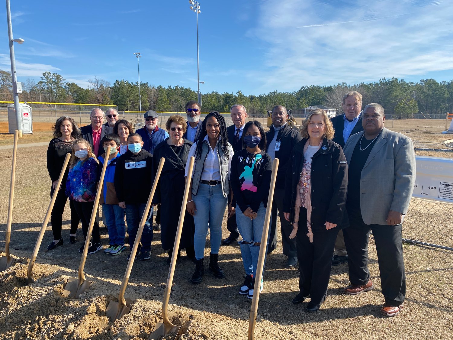 The city of Fayetteville, in partnership with the Kiwanis Club of Cape Fear, held a groundbreaking ceremony Friday for a splash pad at Lake Rim Recreation Center.