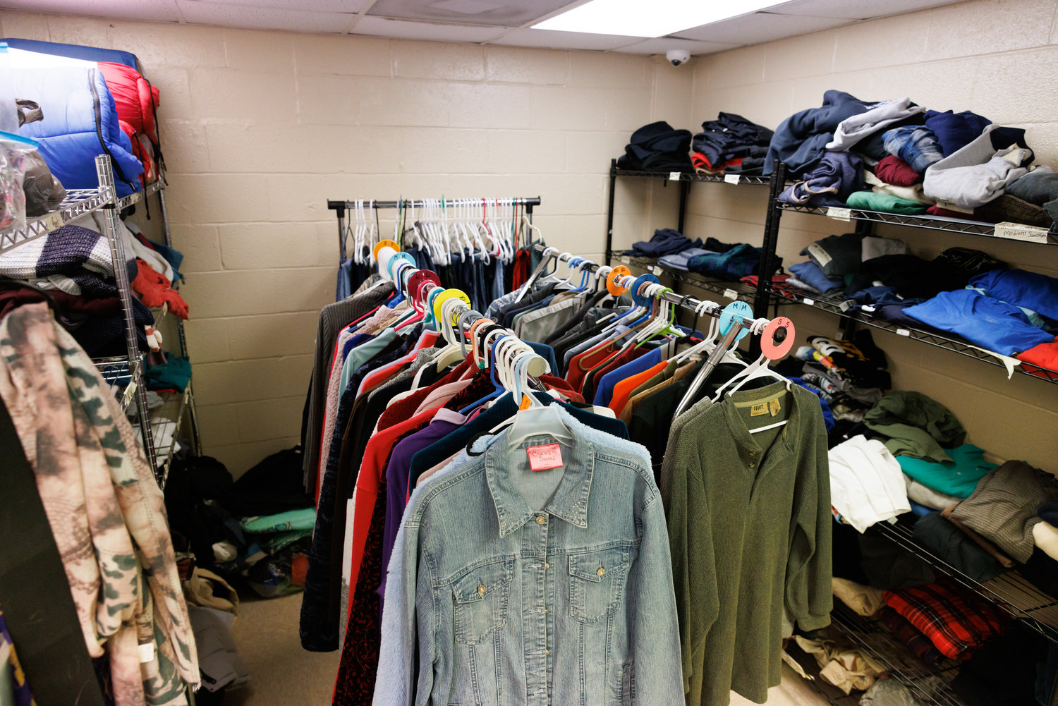 The Manna Dream Center Shelter has a clothes closet.