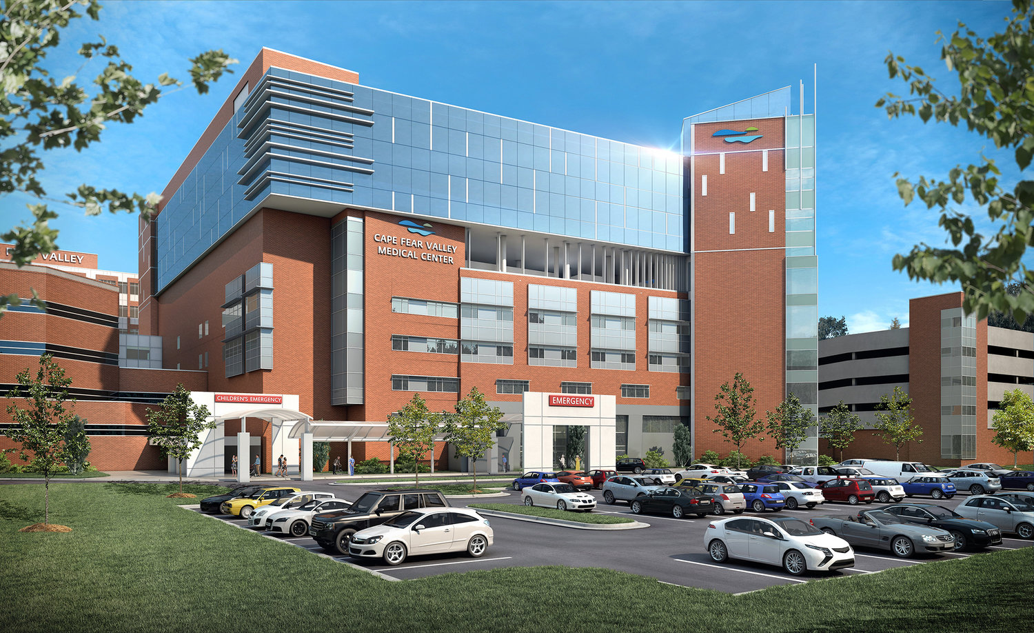 An artist’s rendering of the proposed $110 million expansion to Cape Fear Valley Medical Center that will add 100 beds. Motorists traveling near the hospital and visitors to the campus may see a few disruptions over the next few months related to the project, health system officials say.