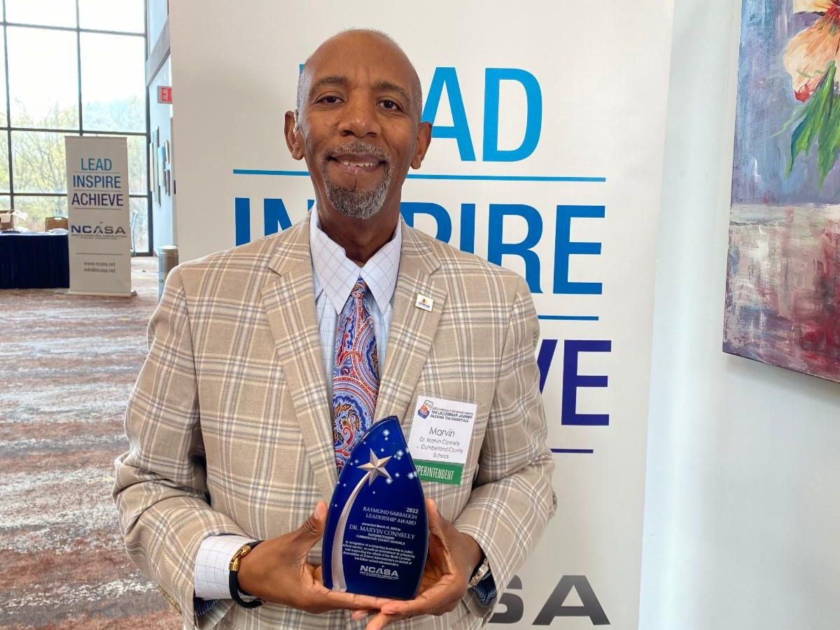 Marvin Connelly Jr., the superintendent of Cumberland County Schools, was recently recognized for his leadership by the North Carolina Association of School Administrators.