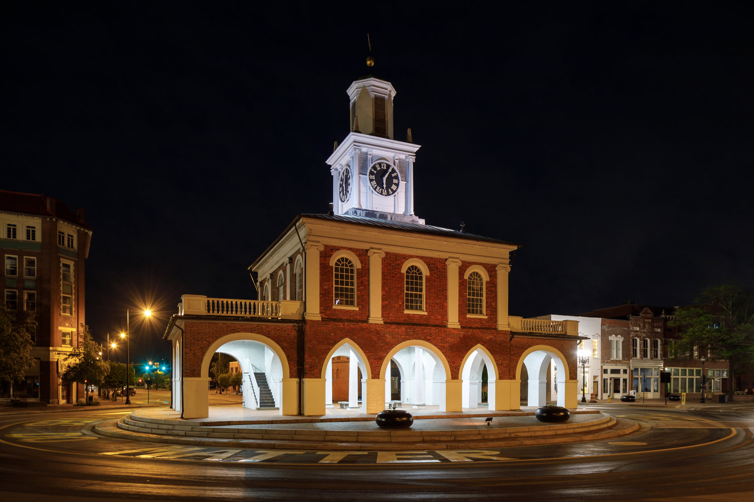 The protective fencing around the Fayetteville Market House was removed early Thursday. The fencing went up following an arson attempt during a protest on May 30, 2020.