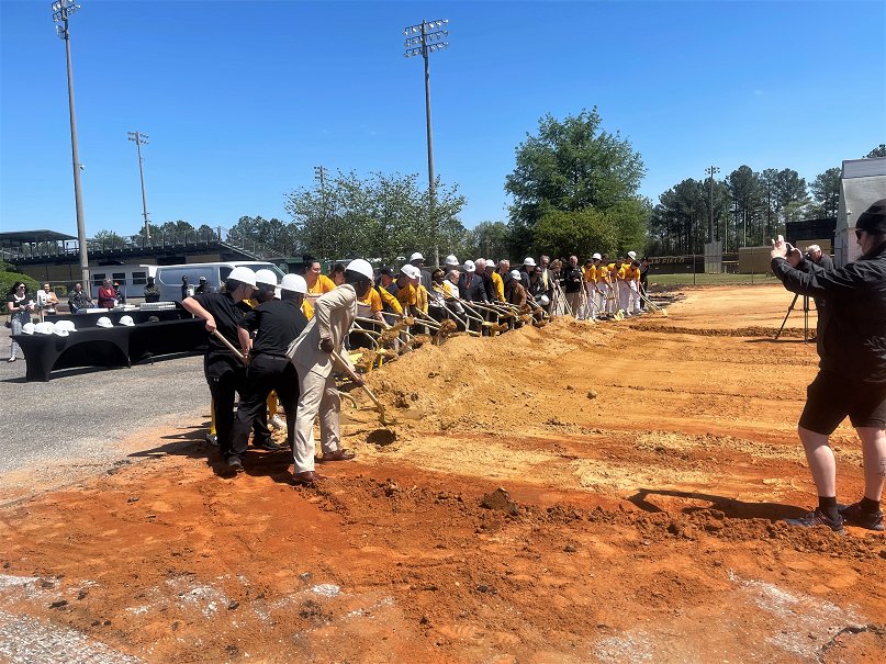 Fayetteville Technical Community College breaks ground April 19 on a new softball field at J.P. Riddle Stadium. The first phase will consist of the softball field, a scoreboard and lights. That work is expected to be completed this summer.