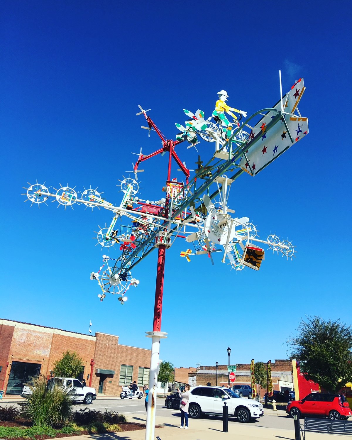 The Vollis Simpson Whirligig Park and Museum is at 301 Goldsboro St. S. in historic downtown Wilson. It’s about an hour’s drive north of Fayetteville, via Interstate 95.