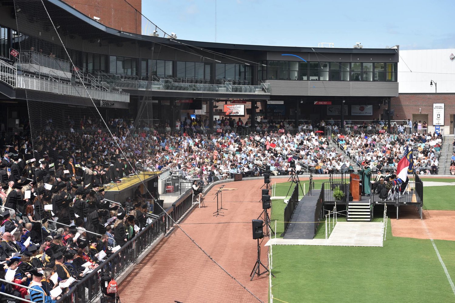 Methodist University held its 59th annual spring commencement ceremony Saturday at Segra Stadium in downtown Fayetteville. Nearly 300 graduates received their degrees.