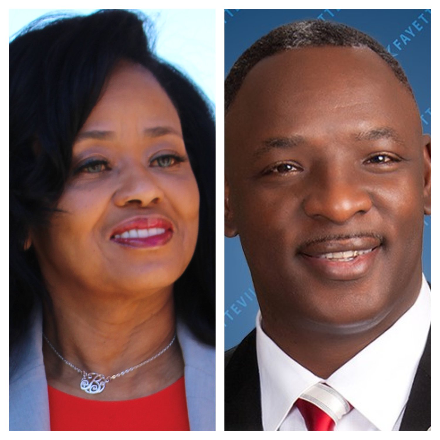 Fayetteville City Council District 7 candidates Brenda McNair and Larry Wright.