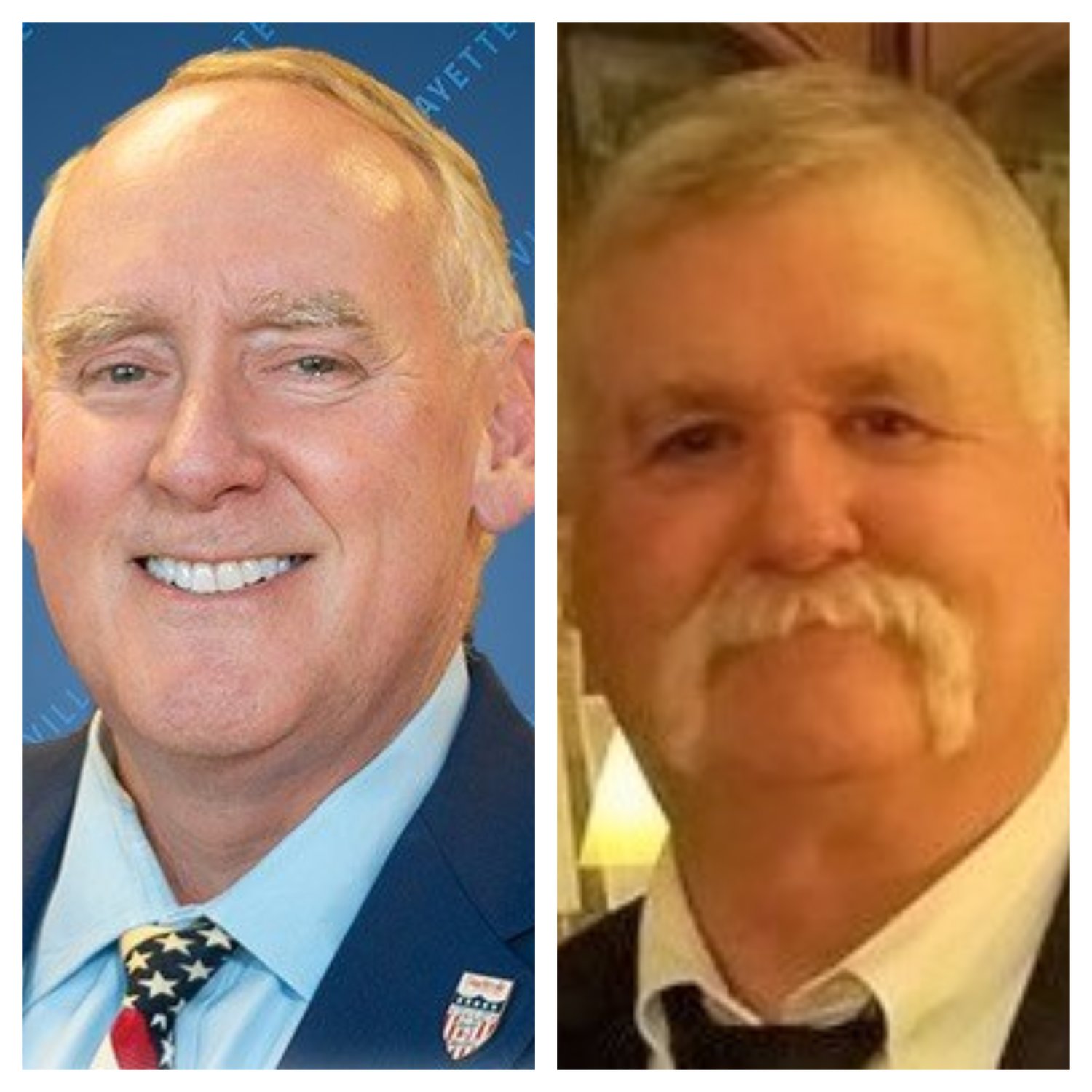Johnny Dawkins, left, defeated Fred LaChance for the Fayetteville City Council seat representing District 5, according to unofficial returns.
