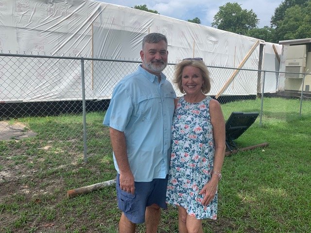 Rob and Amy Sparks hope to see nine modular units come together for eight new classrooms at The School of Hope that can accommodate 160 additional autistic students.