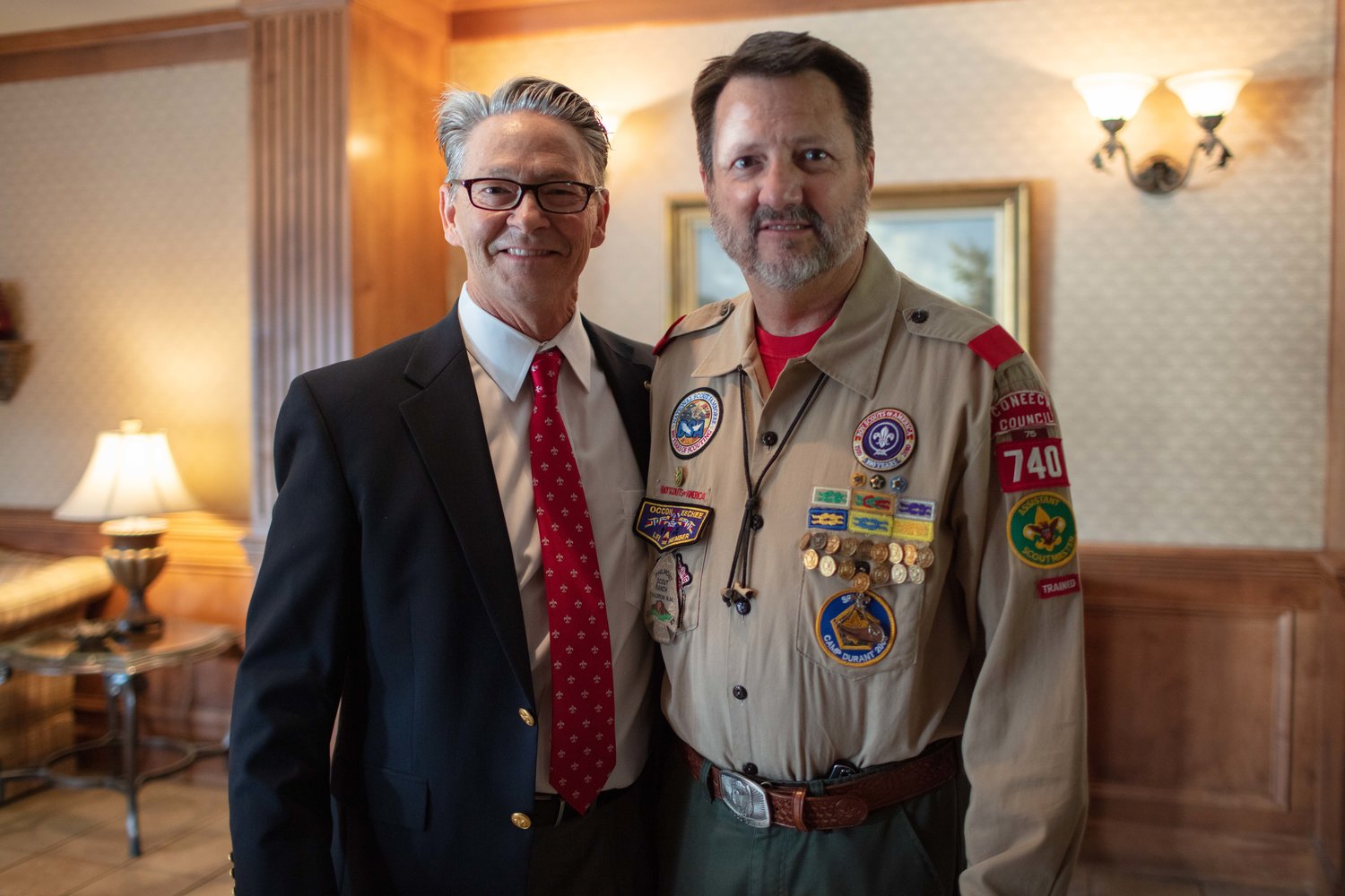 Bill Walters and Judge Jim Ammons, an assistant scoutmaster with Troop 740.