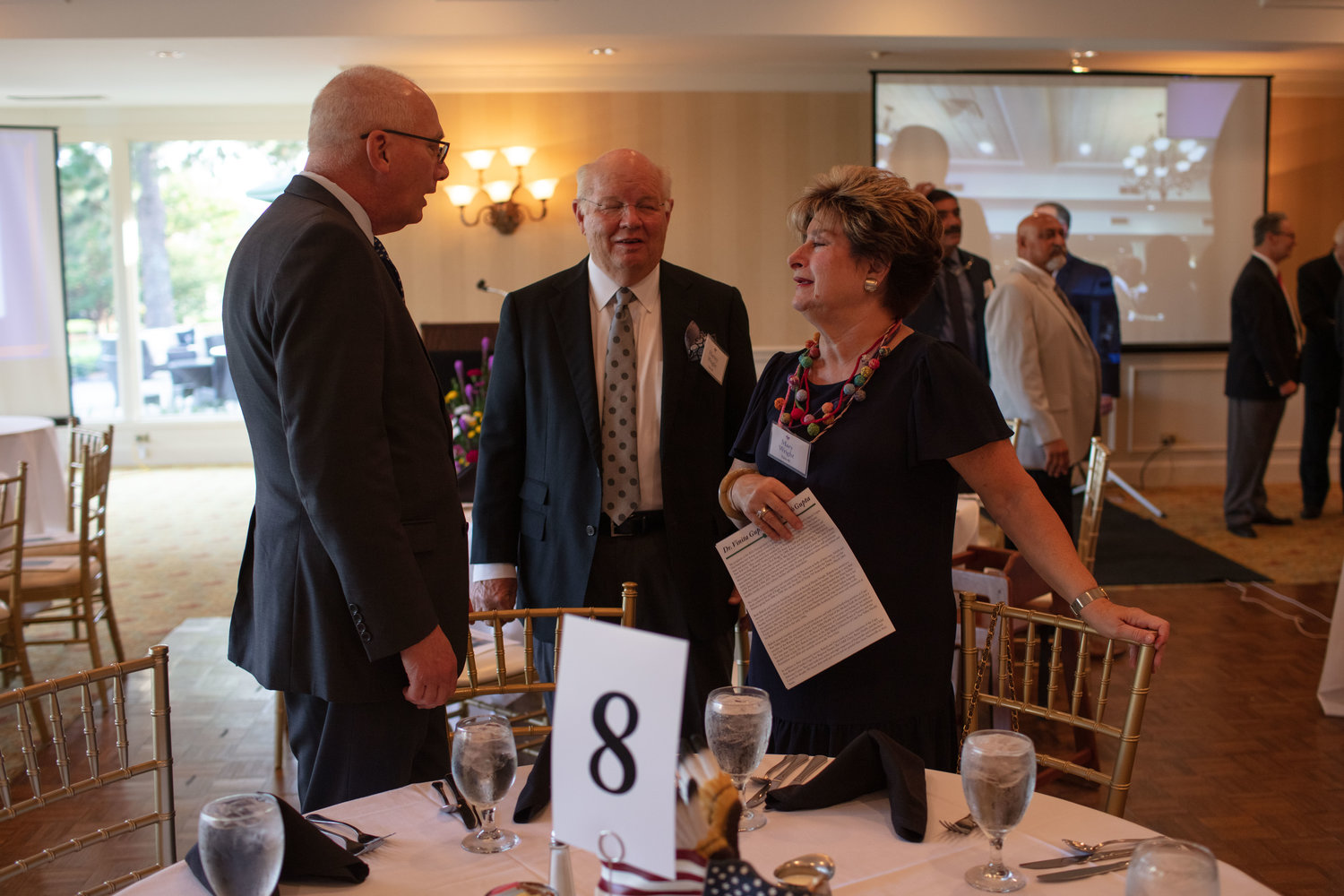 Attendees gather before the start of the Cumberland County Boy Scouts of America Occoneechee Council’s annual Distinguished Citizen Award Dinner on Aug. 18, 2022, at Highland Country Club.