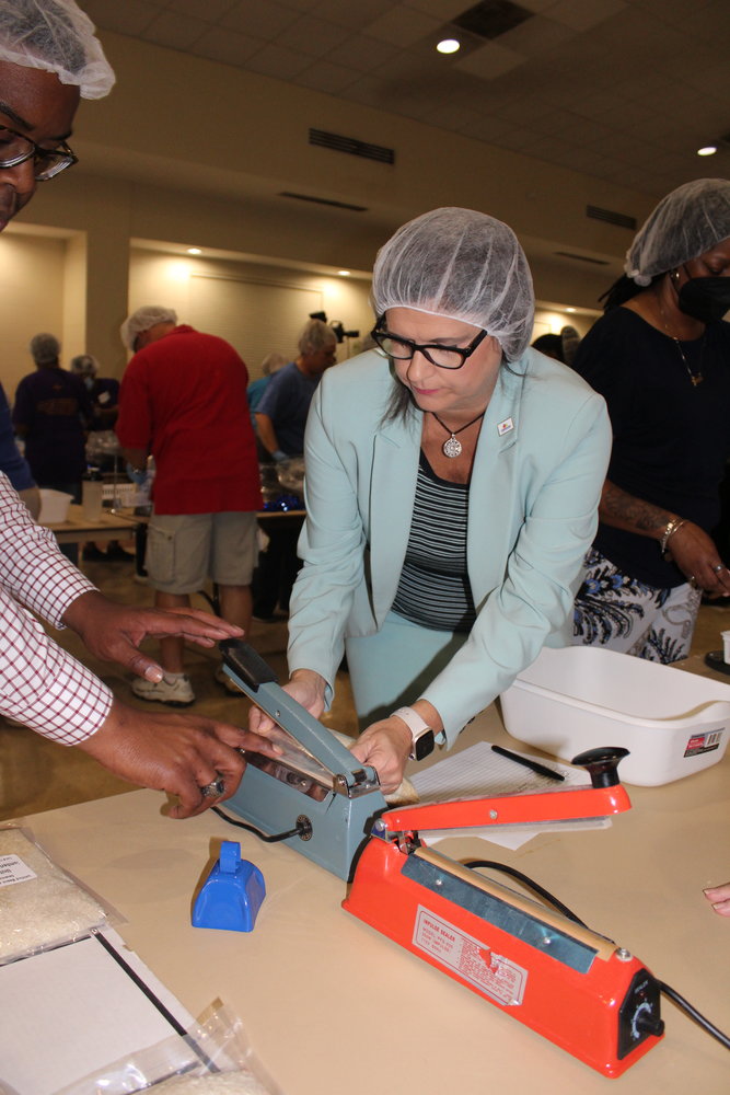 More than 35,000 meals were packaged Thursday as part of United Way of Cumberland County’s second annual meal packing campaign. The meals will go to food pantry programs at Fayetteville Urban Ministry and Catholic Charities.