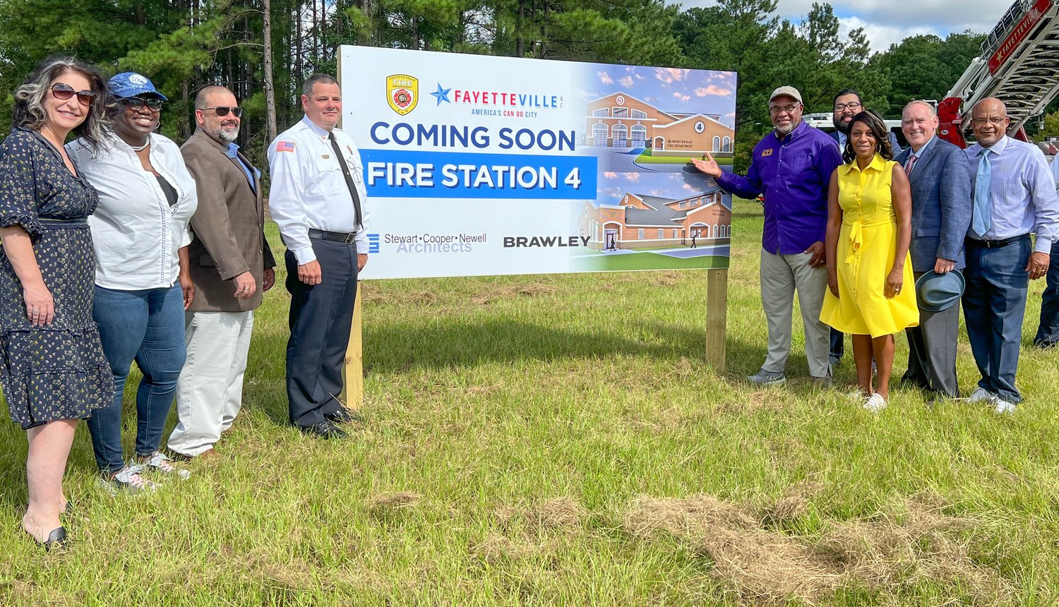 Fayetteville Fire Department officials and City Council members broke ground for a new Fire Station No. 4 on Bragg Boulevard on Tuesday.