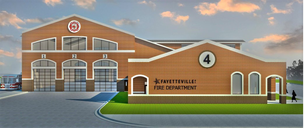 Fayetteville Fire Department officials and City Council members broke ground for a new Fire Station No. 4 that will have three bays for firetrucks.