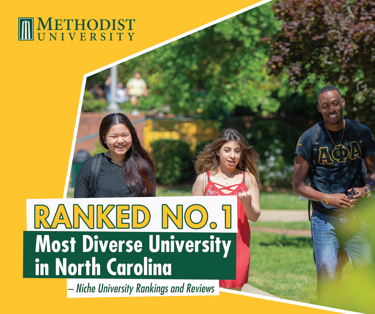 Methodist University has been recognized as the No. 1, most diverse university in North Carolina in 2022, according to Niche University Rankings and Reviews, the university said in a release.