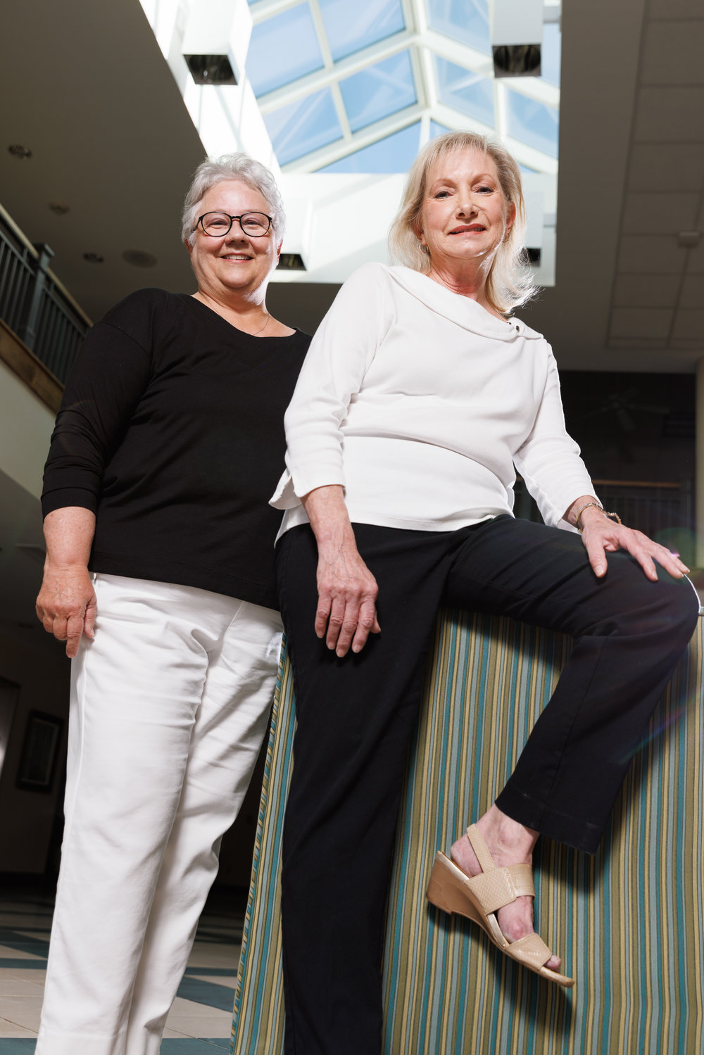 Donna Oswalt and Kathy McPhail are sharing the same experience through the Cancer Center at Cape Fear Valley.