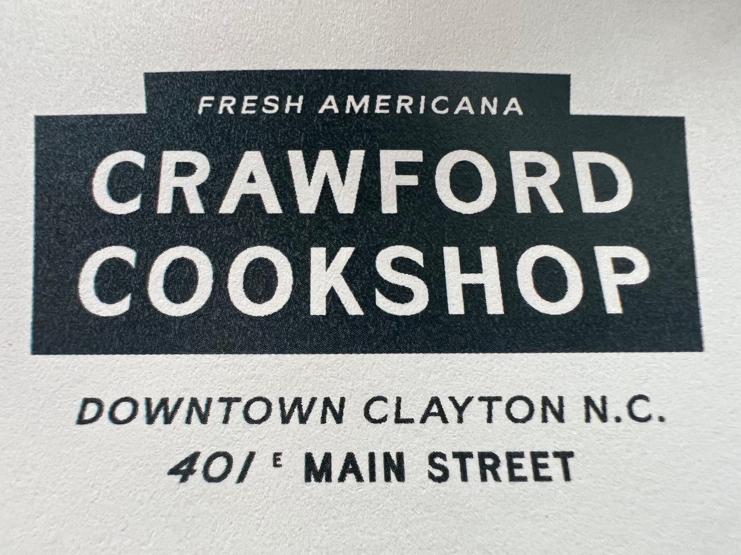 Crawford Cookshop is at 401 E. Main St. in Clayton.