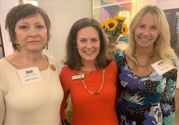 From left, Susie Godwin, Sabrina Brooks and Mary Kulig attend the Irene Thompson Byrd  Cancer Care Endowment benefit held Oct. 8. Brooks is vice president of the Cape Fear Valley Health foundation. Kulig is corporate director of nursing for the Cancer Center. Prescott and Susie Godwin, supporters of the foundation, hosted the benefit at their Fayetteville home.