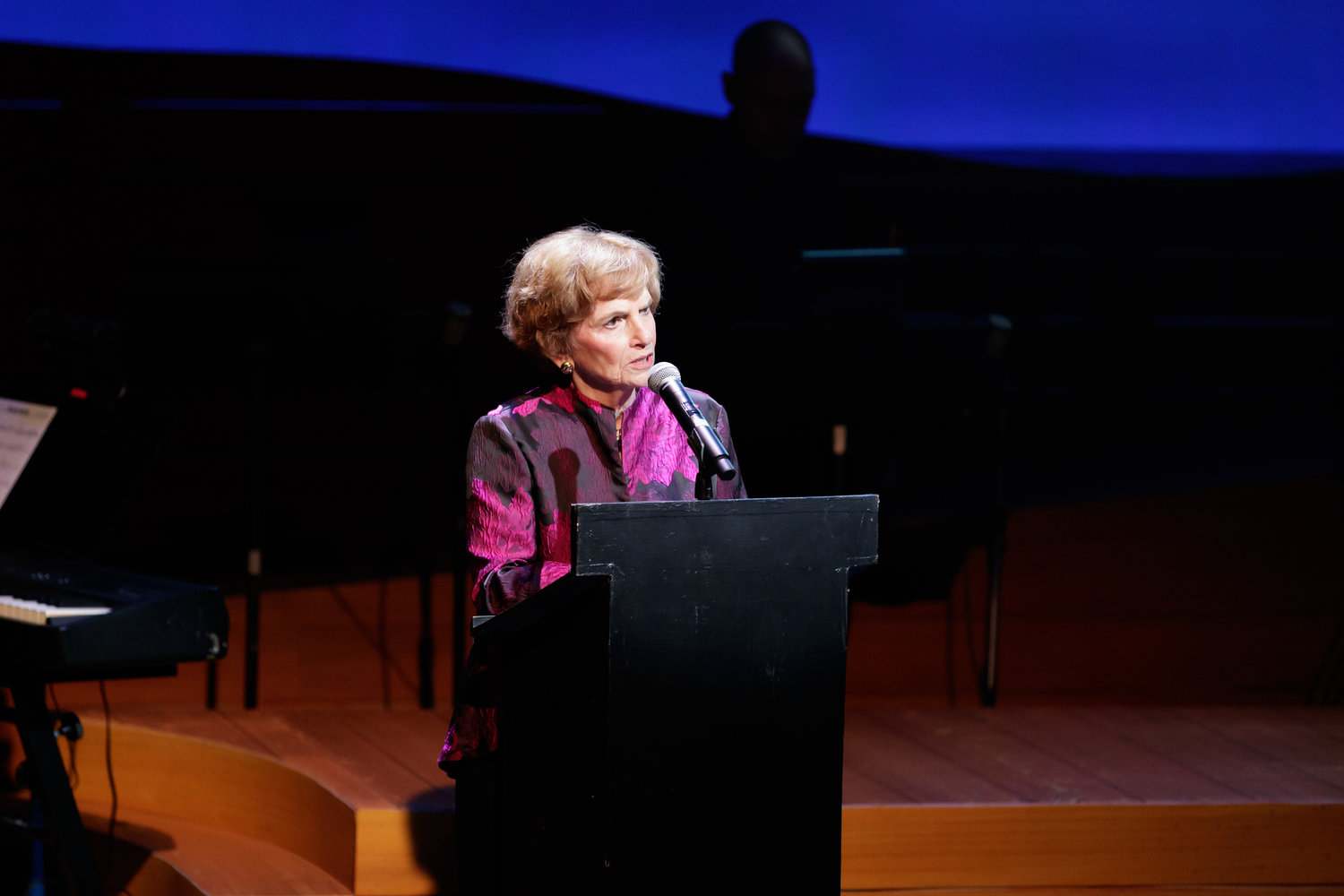 Cape Fear Regional Theater welcomes guests following phase one of renovations and introduces phase two on February 20, 2022.  Olga "Bo'' Thorp gives closing remarks. Thorp died Friday at age 89.