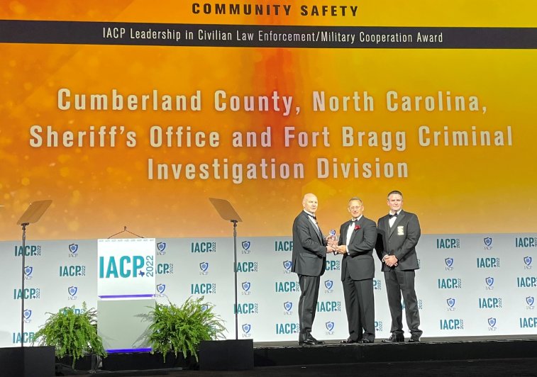 The Cumberland County Sheriff’s Office has been recognized for its work with military law enforcement by the  International Association of Chiefs of Police.
