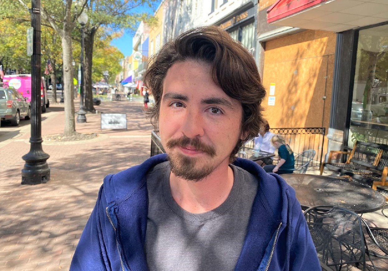 Jacob Zepp, 27, said he is 'kind of for' the Vote Yes initiative, which would add four at-large members to the Fayetteville City Council. ' ... I think it gives more exposure to all of Fayetteville rather than nine different districts,' he said.