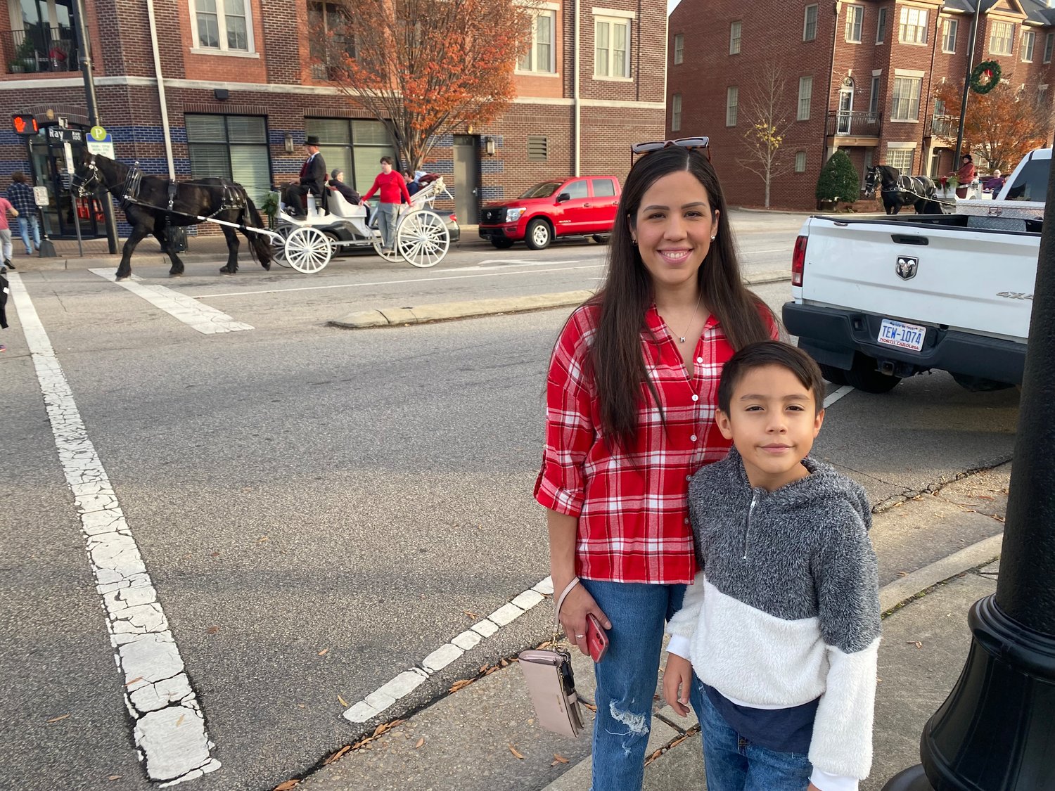 Monica Rojas and her son Fabian