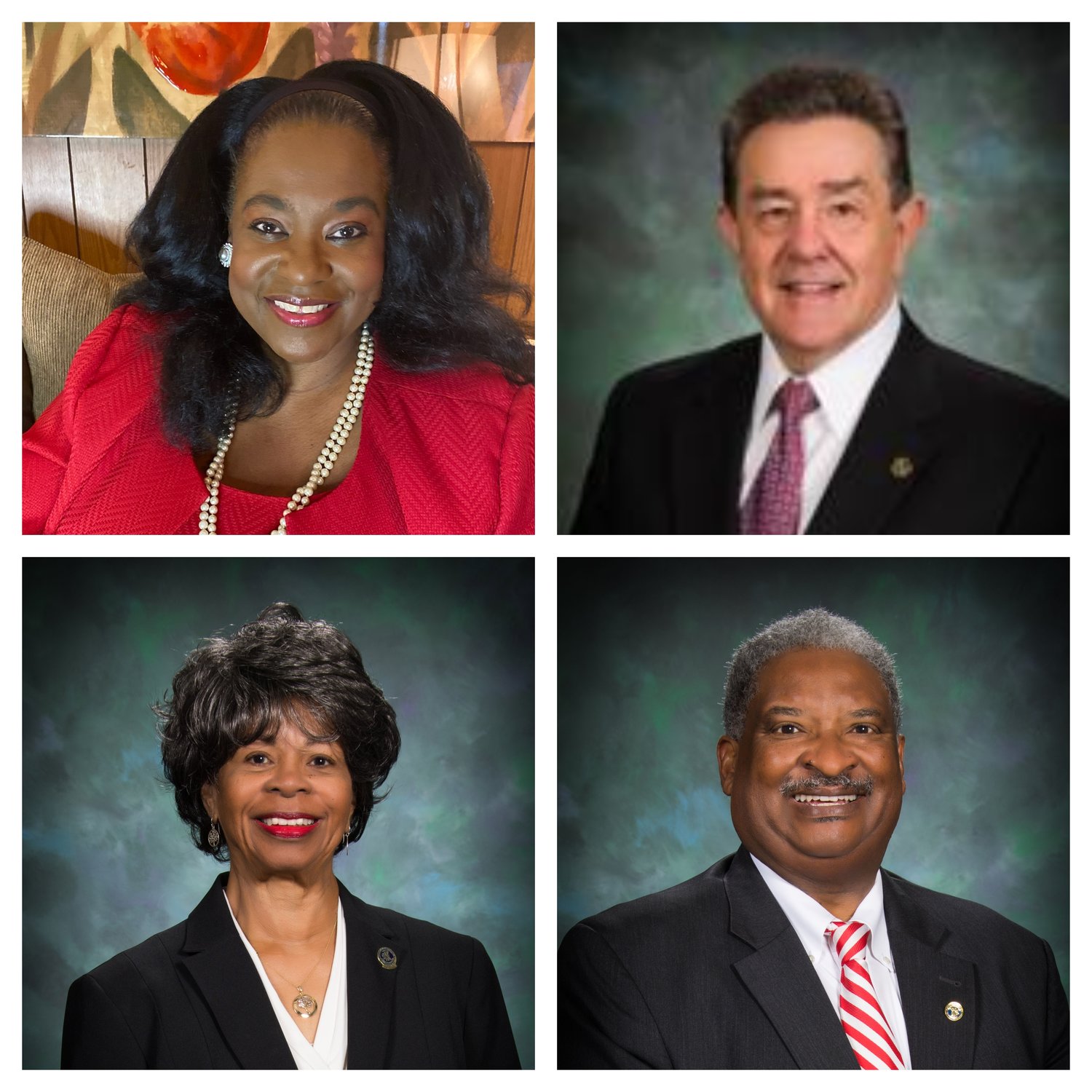 Commissioners-elect Veronica Jones and Marshall Faircloth and Commissioners Jeannette Council and Glenn Adams will take their oaths of office on Monday when the county Board of Commissioners meets at the Crown Coliseum Ballroom.