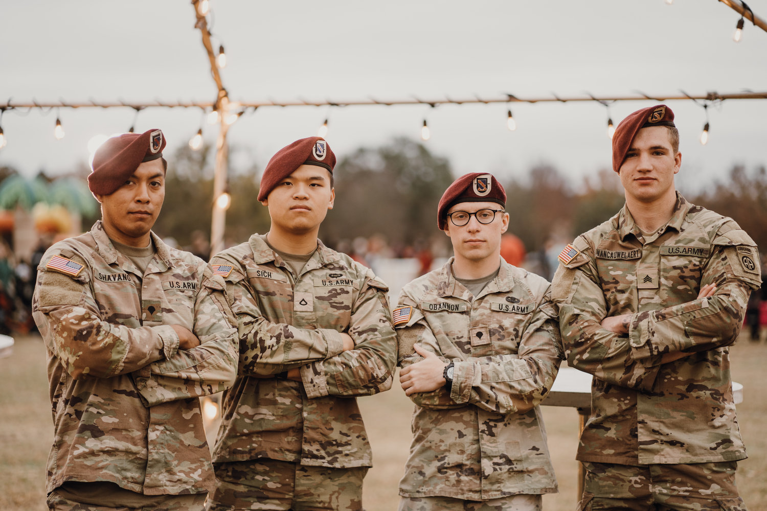 Soldiers with the 82nd Airborne Division.
Marciano Shavano, Jackson Sich, Dillion Obannon and Kyle Vancauwelaert