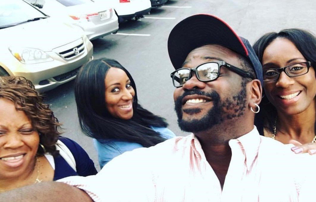 Brian Tyree Henry is pictured with his sisters in a post on his Facebook page.