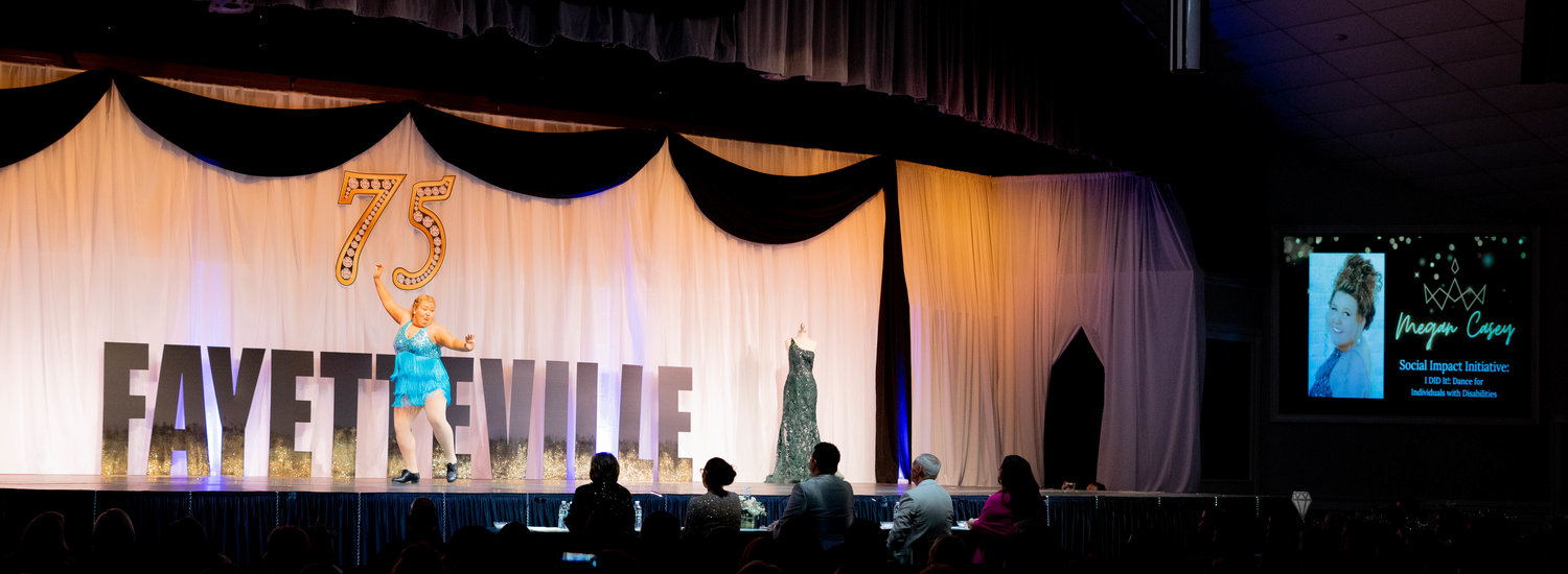 Megan Casey competes the Miss Fayetteville Scholarship Pageant on Feb. 4.