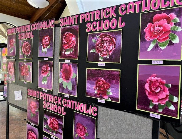 The Fayetteville Camellia Club showcased 337 pieces of student artwork mostly by fourth-graders at its recent camellia show.
