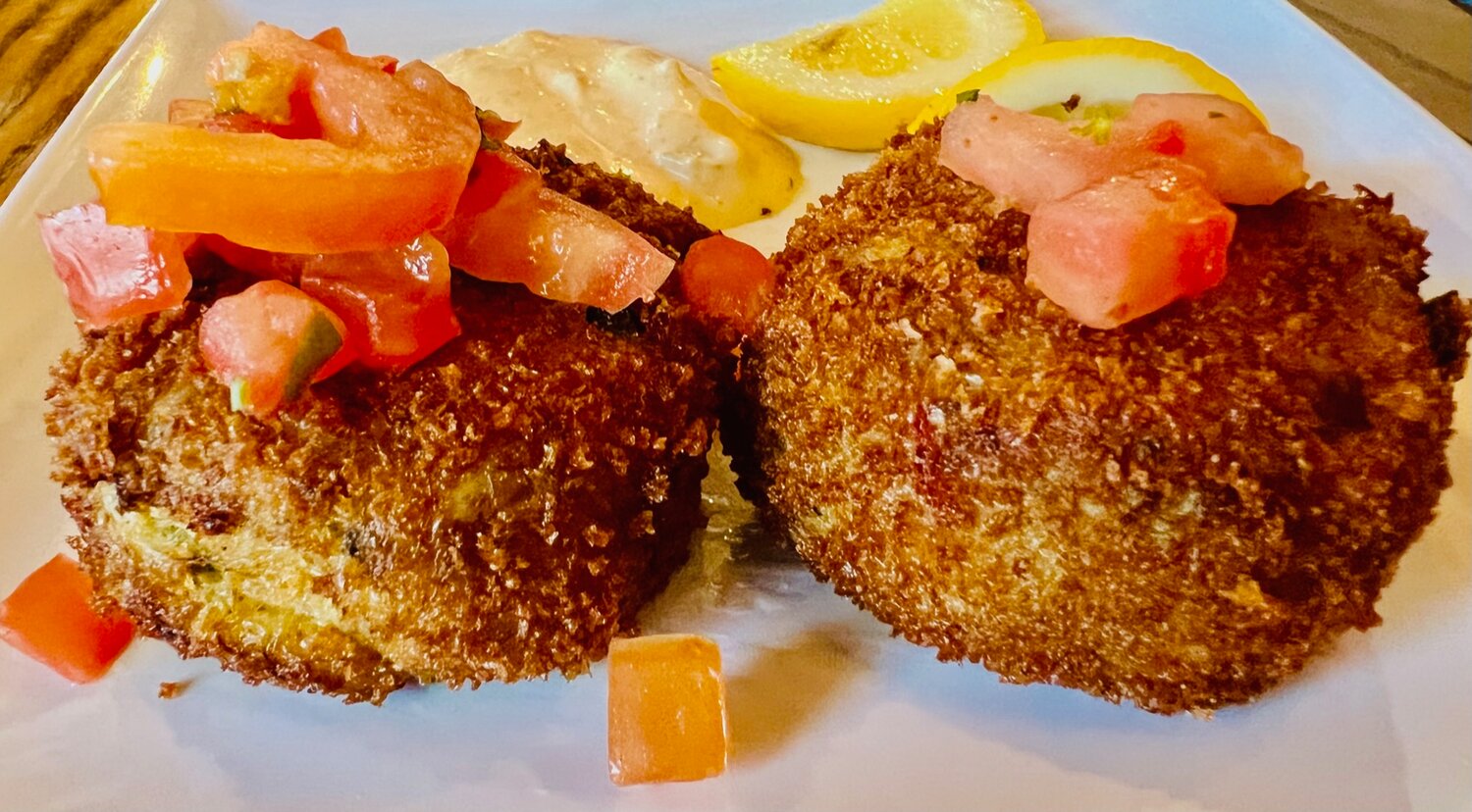 Crab cakes are served with a perfect remoulade at Vinson's