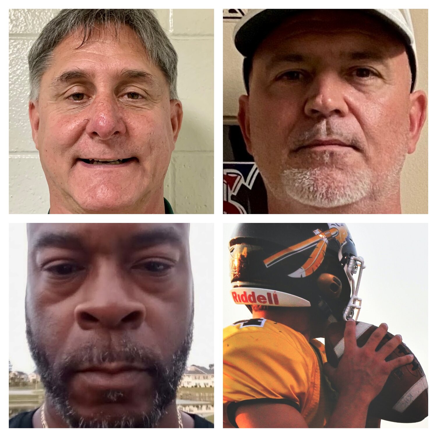 From top left, Pine Forest football coach Bill Sochovka; Terry Sanford football coach Bruce McClelland; and Westover football coach Ernest King.