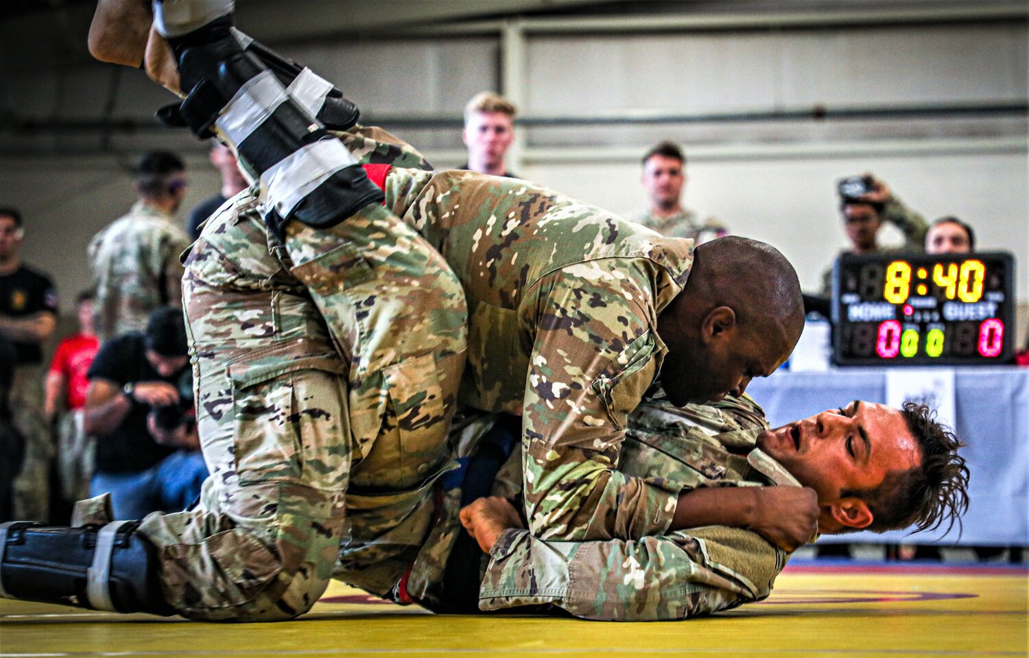 Paratroopers of the 82nd Airborne Division participate in a combatives tournament during All American Week on Tuesday on Fort Bragg.