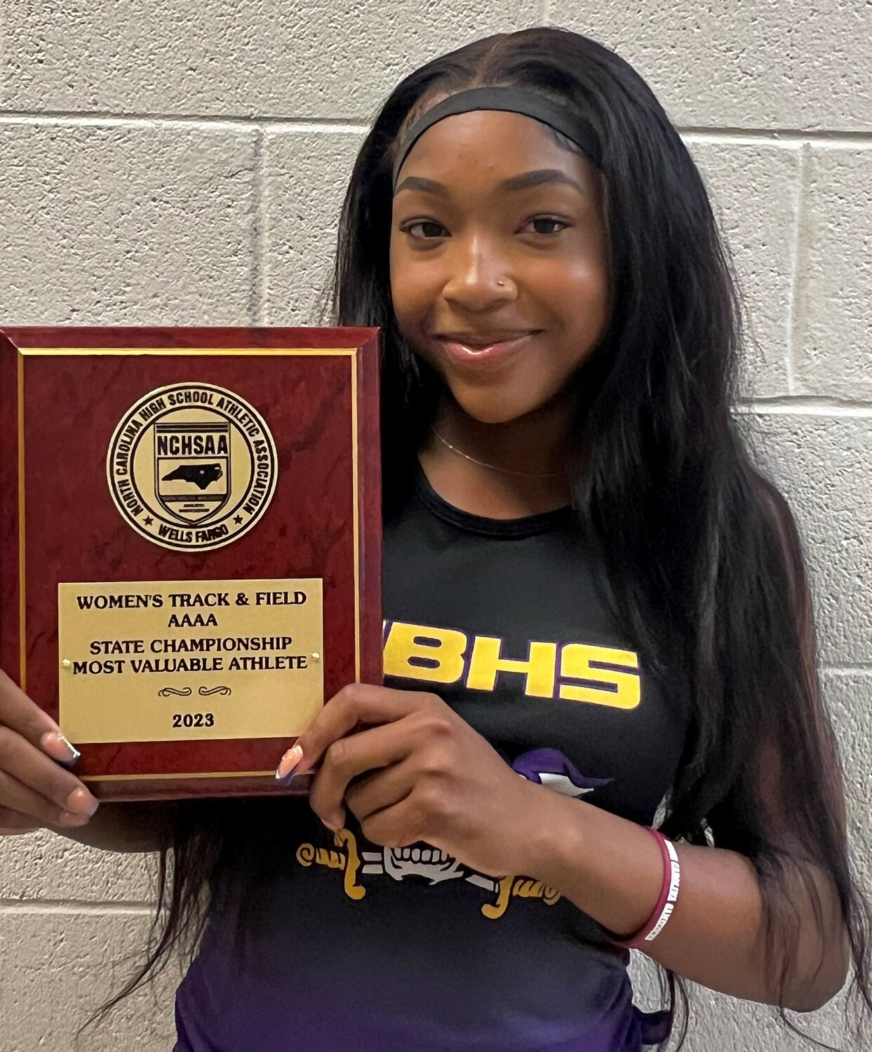 JaMeesia Ford of Jack Britt High School was one of the top individual winners from Cumberland County Schools in the track and field state championships last weekend.