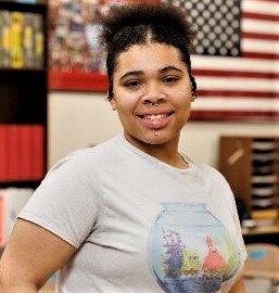 LaCole Mahue says she is most proud of her time in the JROTC program at Douglas Byrd High School.