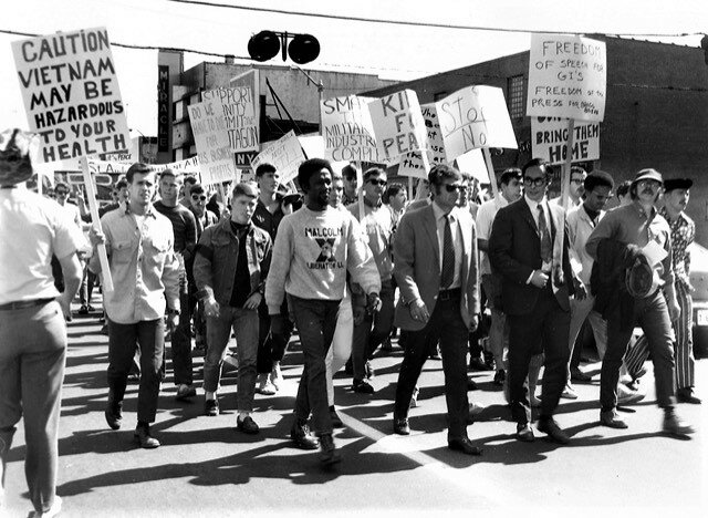 Dick Blount photographed protesters against the Vietnam War for The Fayetteville Observer.