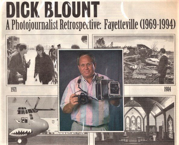 Co-workers paid tribute to Dick Blount when he retires from The Fayetteville Observer in 1994.