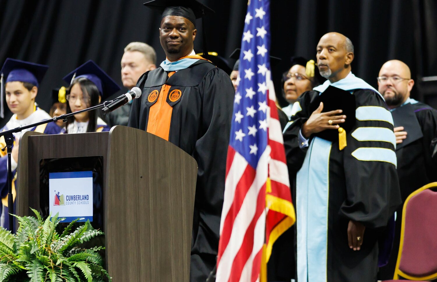 Terry Sanford High School holds its 2023 commencement Wednesday at the Crown Coliseum.