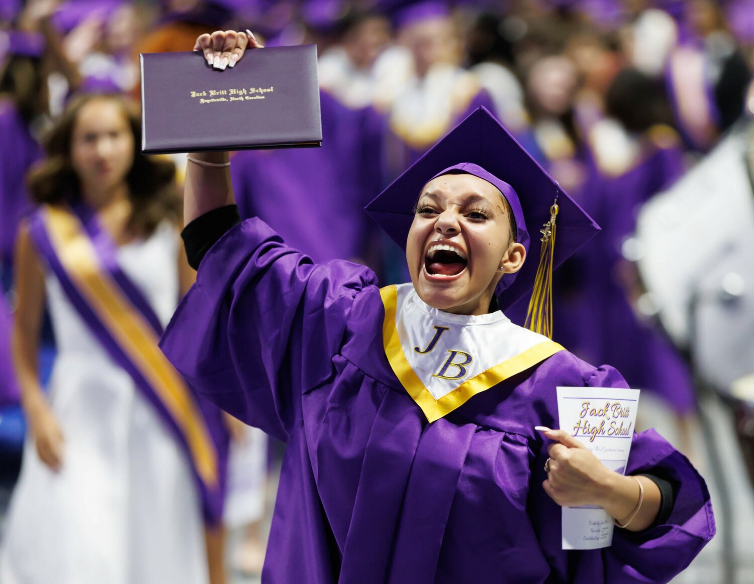 Jack Britt High School held its 2023 commencement Wednesday at the Crown Coliseum.