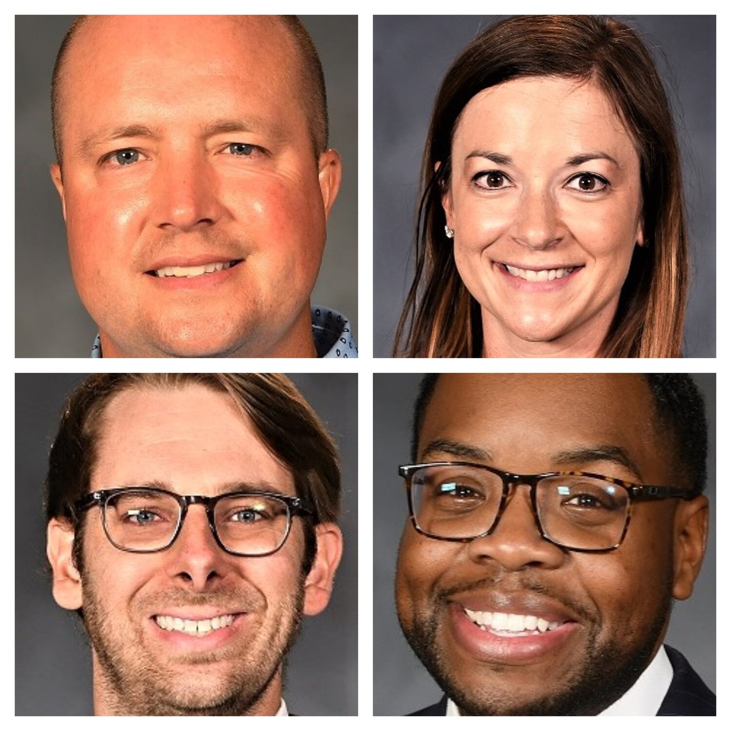 Clockwise from top left: New members of the board of Fayetteville Technical Community College Foundation include Cody Hopper, Jamie Harrell Terracciano, Lindsay Whitley  and Alex Keith.