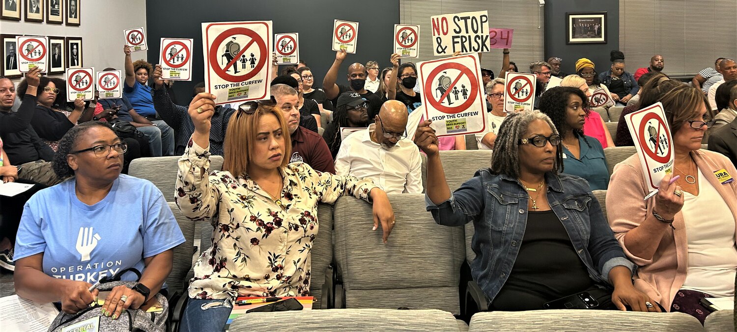 A number of city residents turned out Monday to oppose a City Council proposal to declare a youth curfew to combat recent violent crime.