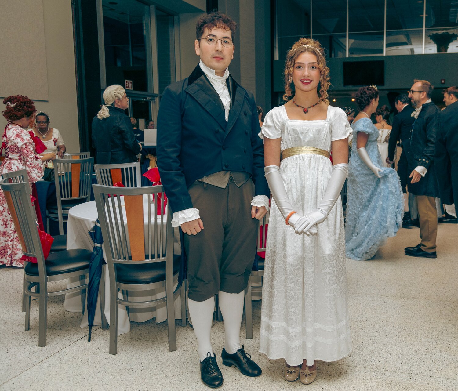Dominic Mercurio and Eva Bersch at Lafayette's Grand Birthday Ball at SkyView on Hay on Saturday.
